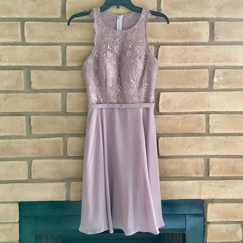 Azazie bridesmaid dress lace light purple